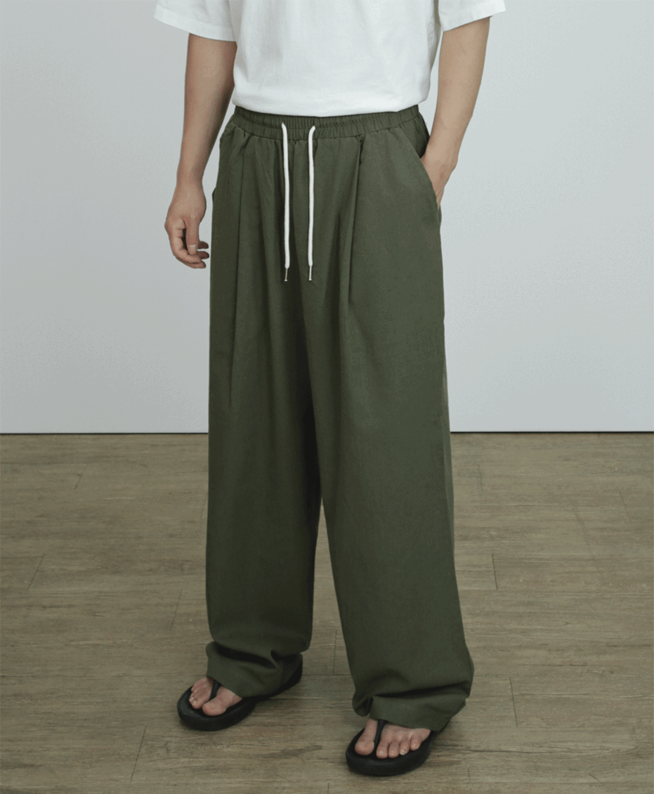 [Linen]Gist linen wide pants